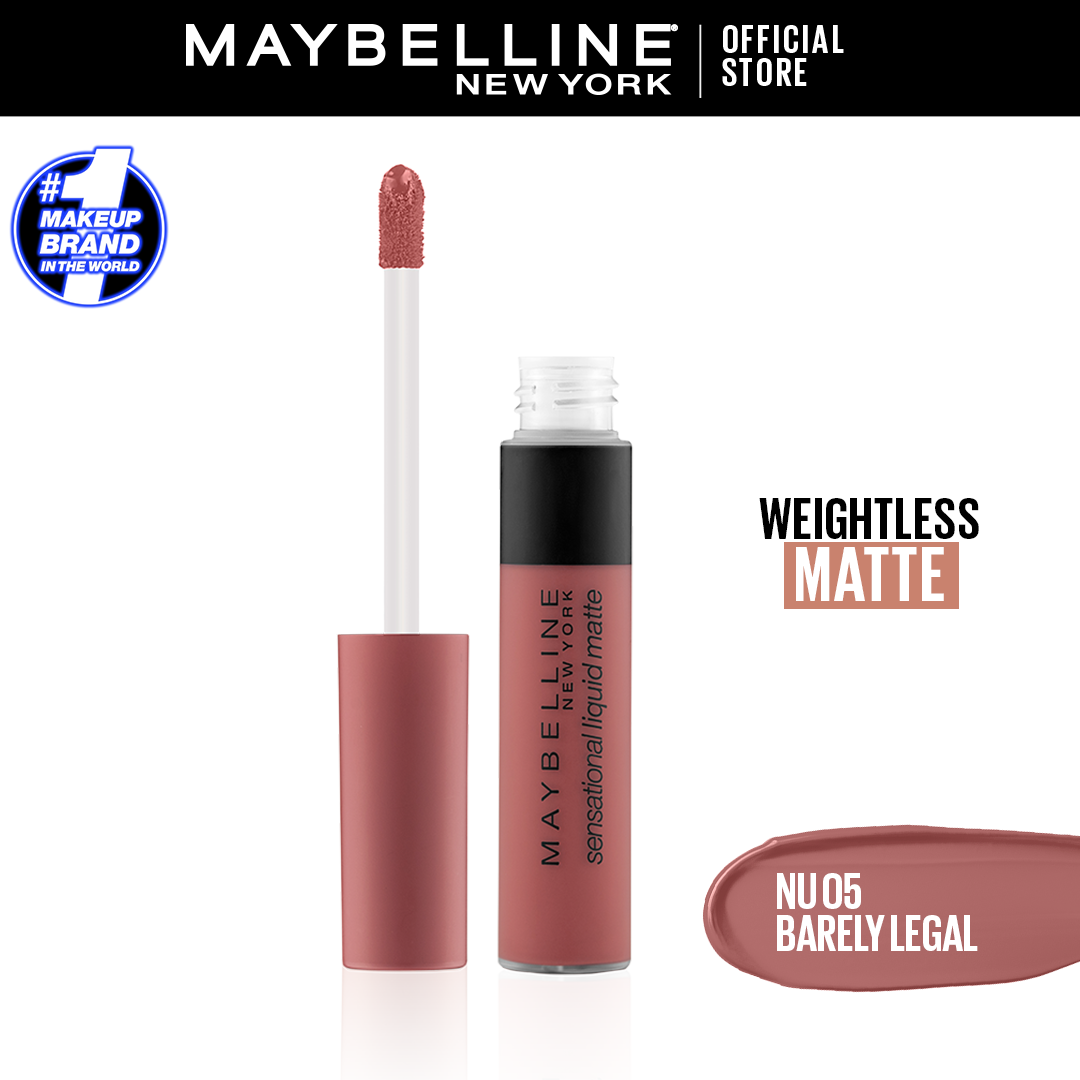 Maybelline New York Color Sensational Liquid Matte Lipstick - The Nudes Collection - Nu 05 - Barely Legal