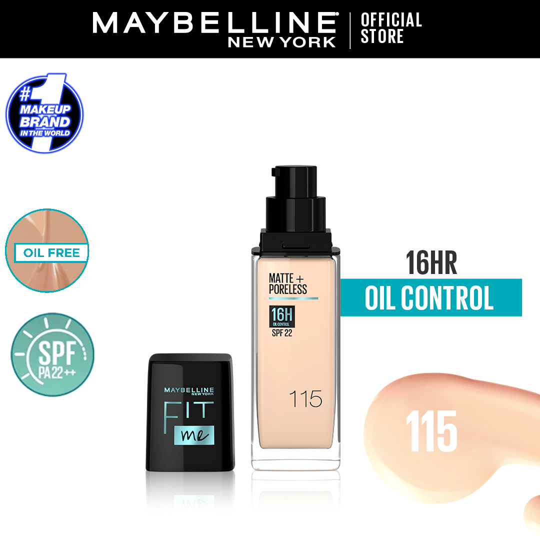 Maybelline Fit Me Matte Foundation 115 Ivory (Pump) 30Ml - My Store