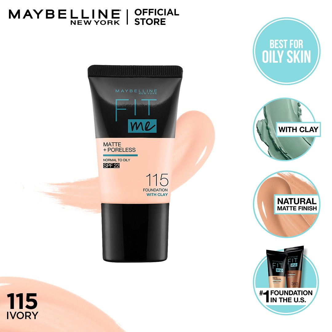 Maybelline Fit Me Foundation Matte And Poreless 18Ml Tube 115 Ivory
