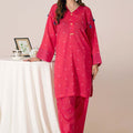 Ahlam By Safa Textile Fuchisa-Pink Co Ord Set