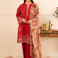 Festive Edit By Sahar Unstitched 3 Piece Emb Lawn Collection-02-Antique Rosewood