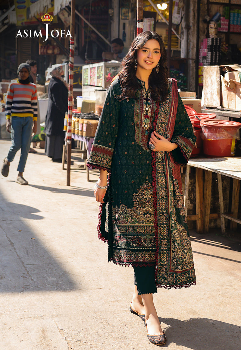 Asim Jofa Festive Edit '25 Ajubf-54 Digital Printed Lawn 2 Pcs