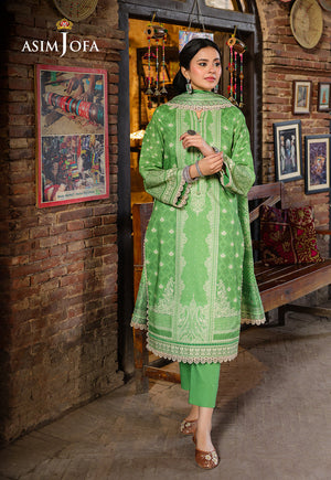 Asim Jofa Festive Edit '25 Ajubf-53 Digital Printed Lawn 2 Pcs