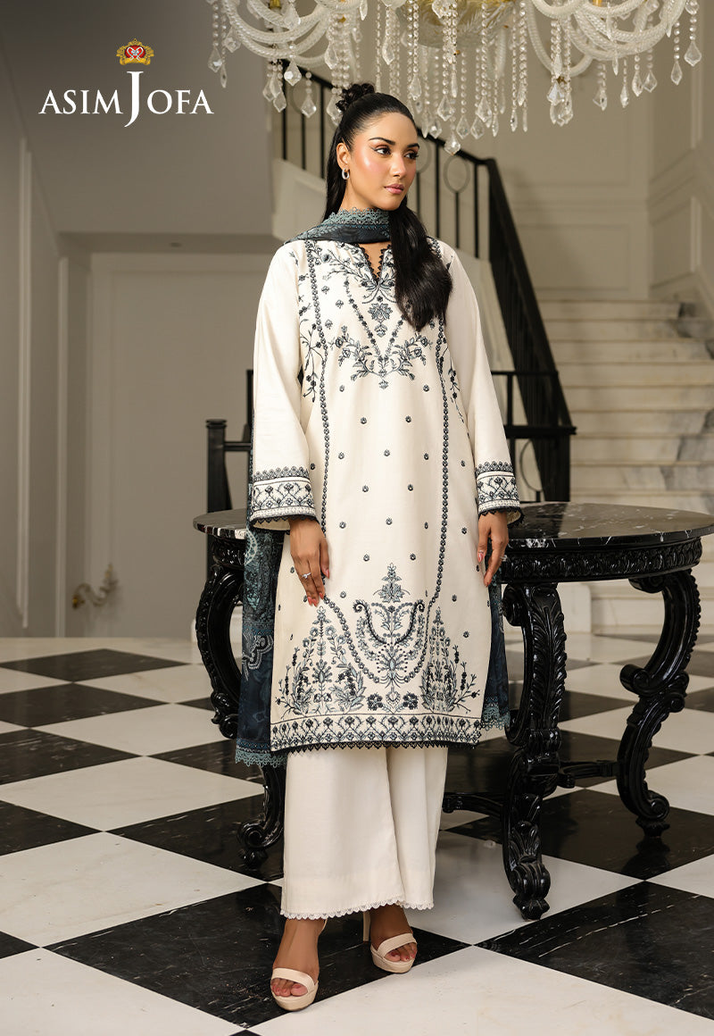 Monochrome by Asim Jofa Unstitched 3 Piece Lawn AJMCH-08