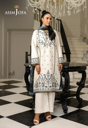 Monochrome by Asim Jofa Unstitched 3 Piece Lawn AJMCH-08
