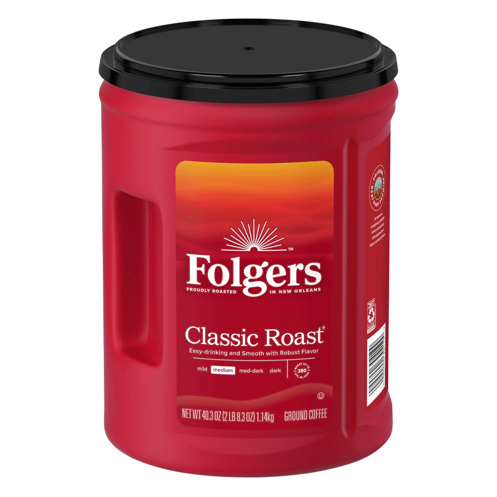 Folgers Classic Roast Medium Ground Coffee 1.44kg