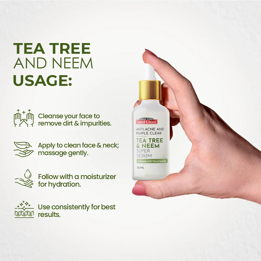 Saeed Ghani - Tea Tree & Neem Anti-Acne and Pimple Clear Super Serum