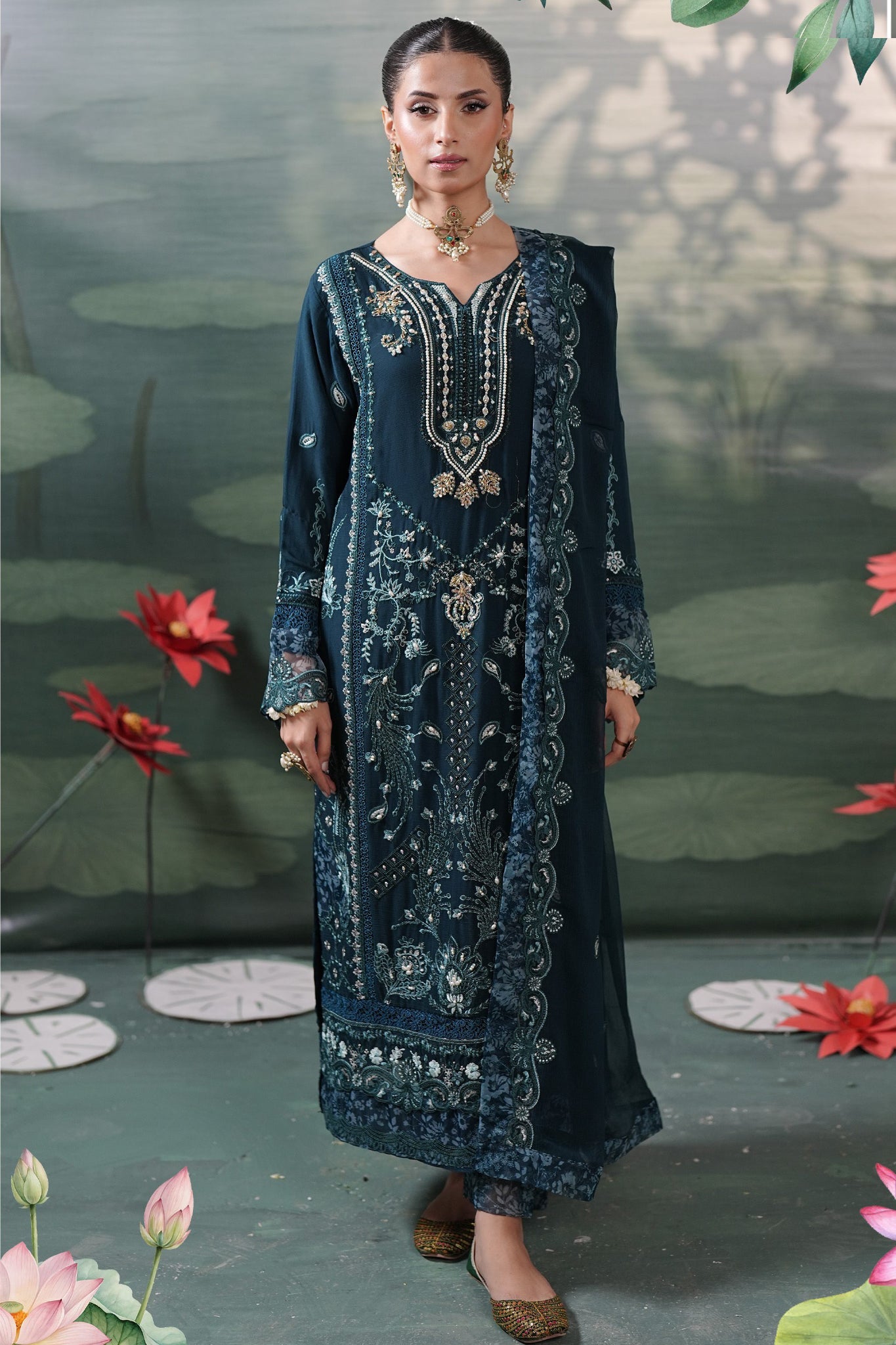 Silvana By Guzel Stitched 3 Piece Luxury Chiffon Collection'2025-03-Linaah
