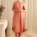 Festive Edit By Sahar Unstitched 3 Piece Jacquard Collection-03-Peach Blossom
