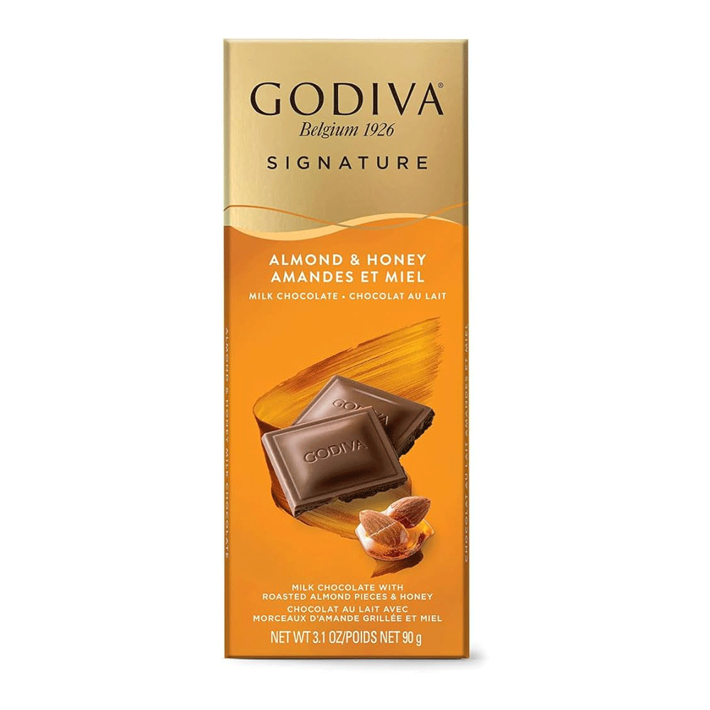 Godiva Signature Almond & Honey Milk Chocolate 90g - Snapcart.pk
