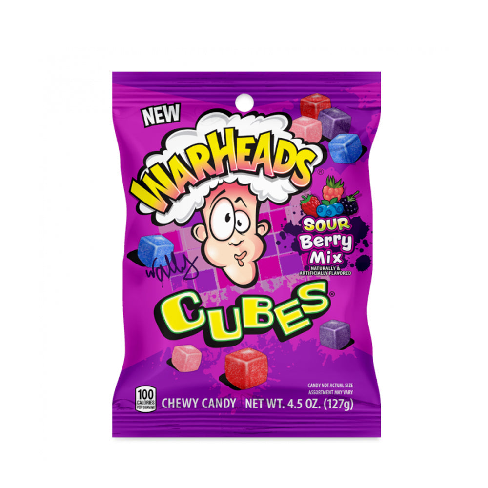 War Heads Cubes Sour Berry Mix Chewy Candy 127g - Snapcart.pk