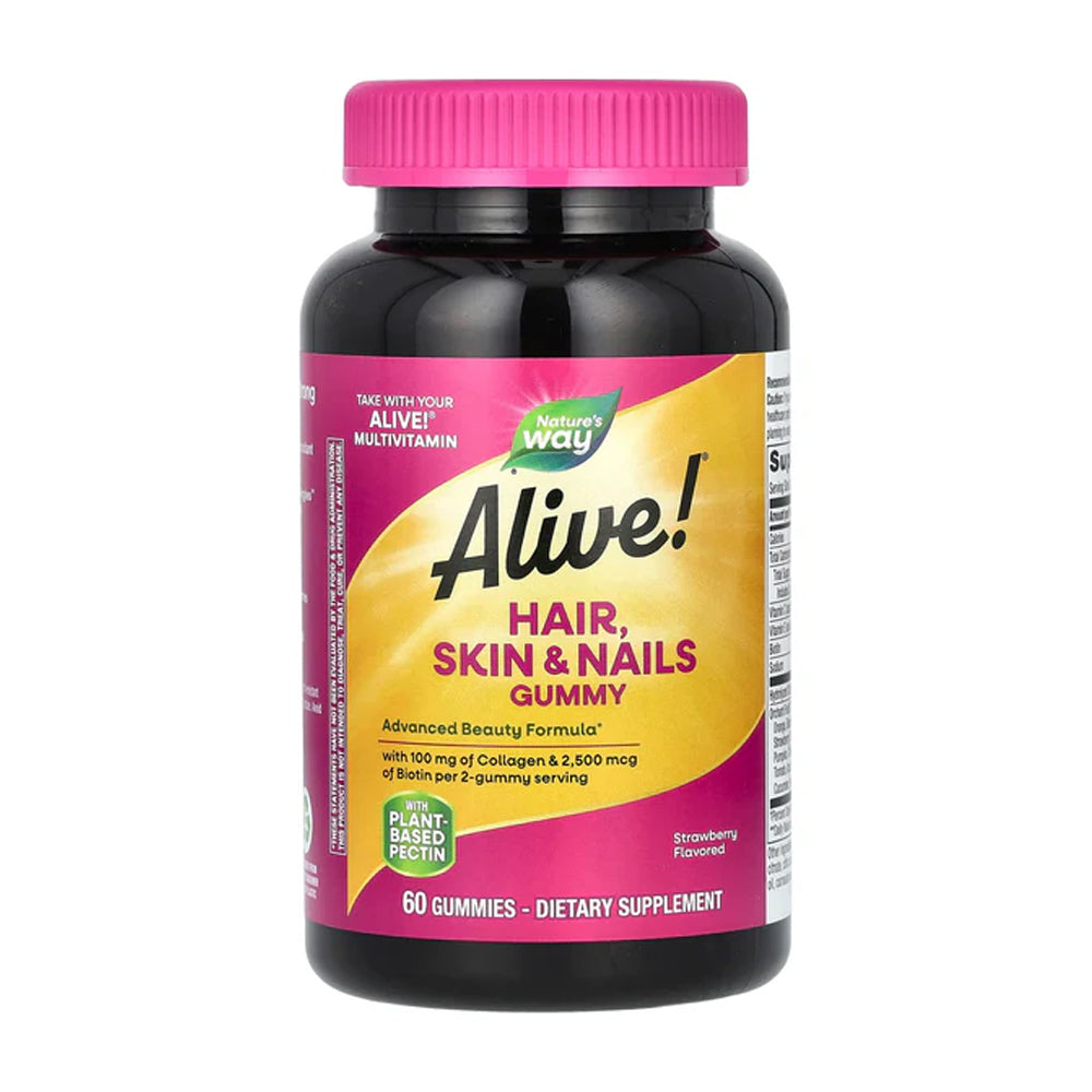 Natures Way Alive Hair Skin & Nails Gummy 60s