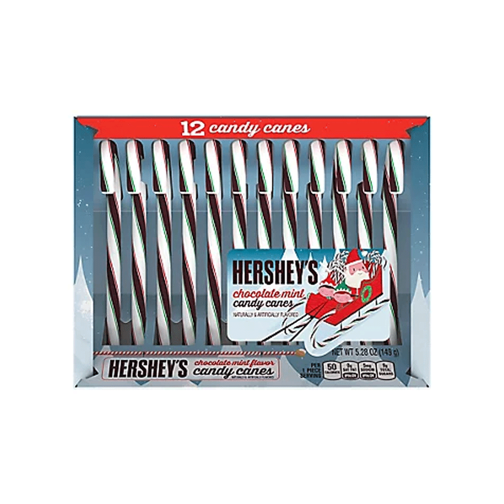Hersheys Chocolate Mint Candy Canes 12s - Snapcart.pk