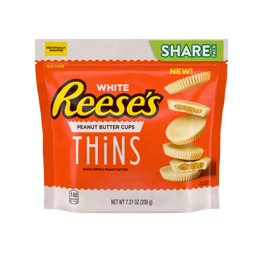 Reeses White Peanut Butter Thins 208gm - Snapcart.pk