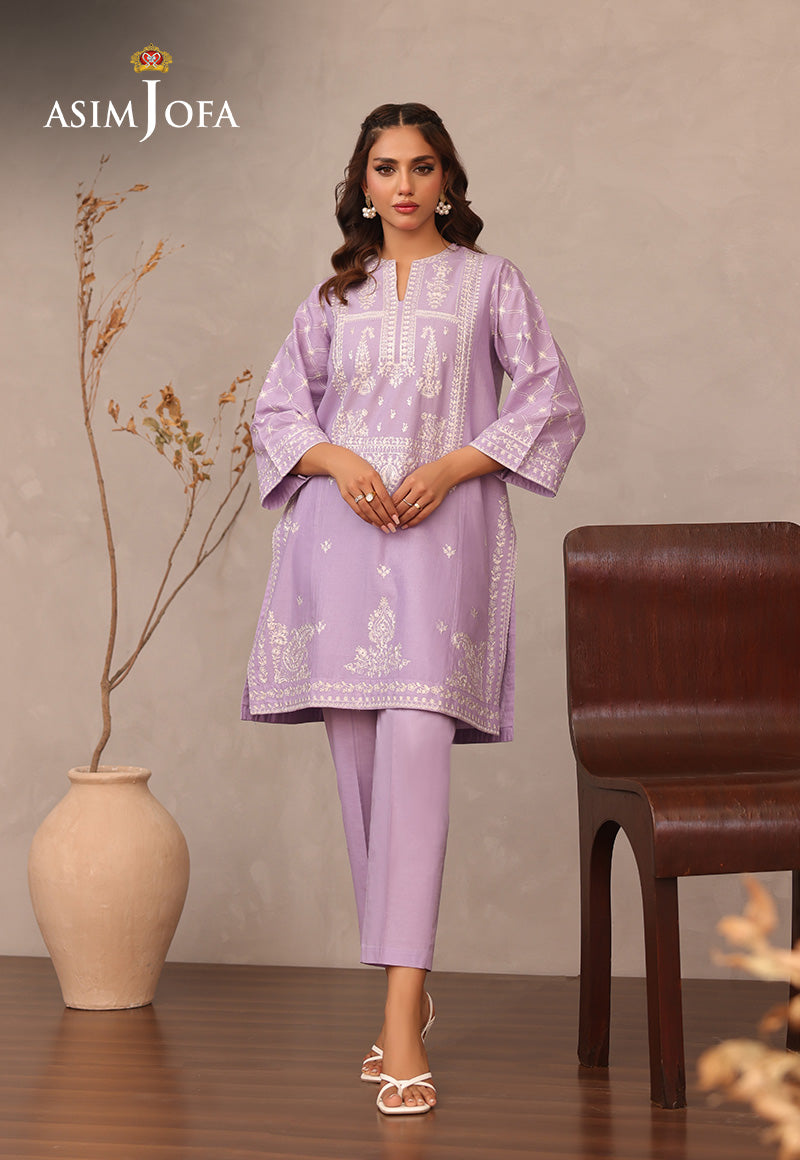 Asim Jofa Essential Pret Drop 7 Ajlpj-02 Embroidered Cambric 2Pc