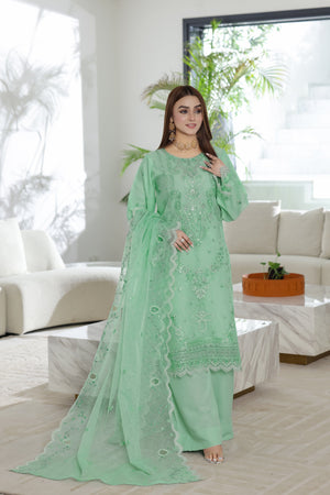 Mintara By Dressline Semi Stitched 3 Piece Aiyudia Formals Collection'2025-mintara-semi-stitched-fresh-mint
