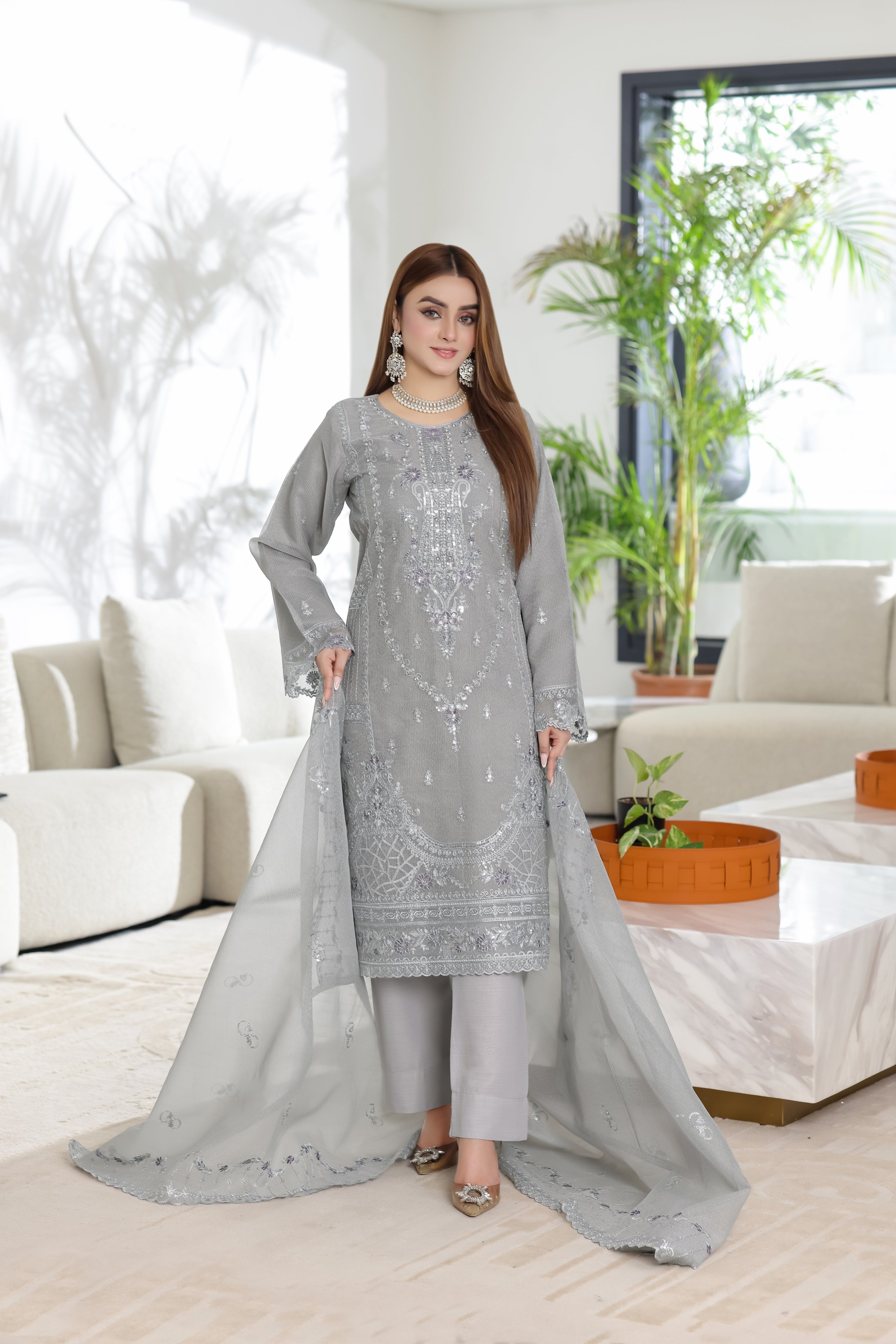 Mintara By Dressline Semi Stitched 3 Piece Aiyudia Formals Collection'2025-mintara-semi-stitched-moonstone-silver