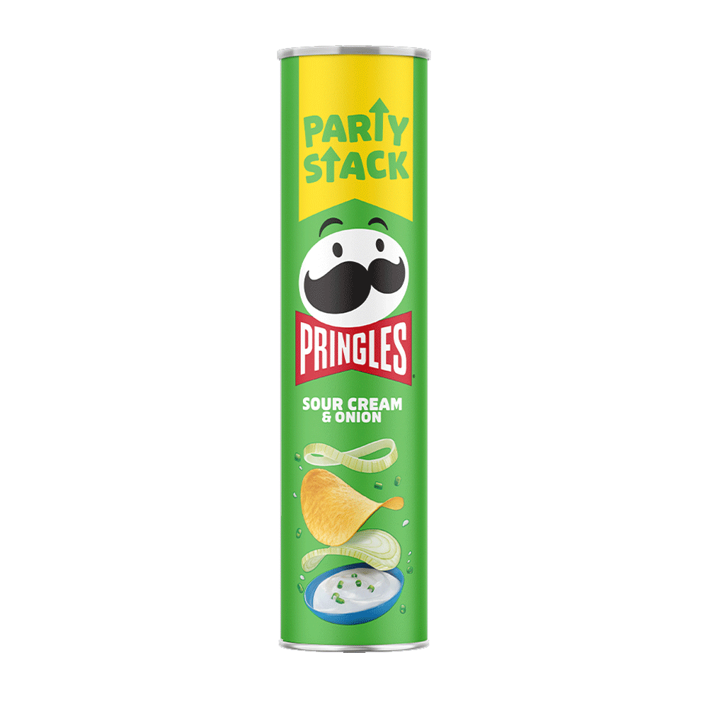 Pringles Party Stack Sour Cream & Onion Potato Crisps Chips 203g