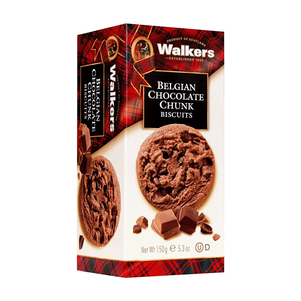 Walkers Belgian Chocolate Chunk Biscuit 150g
