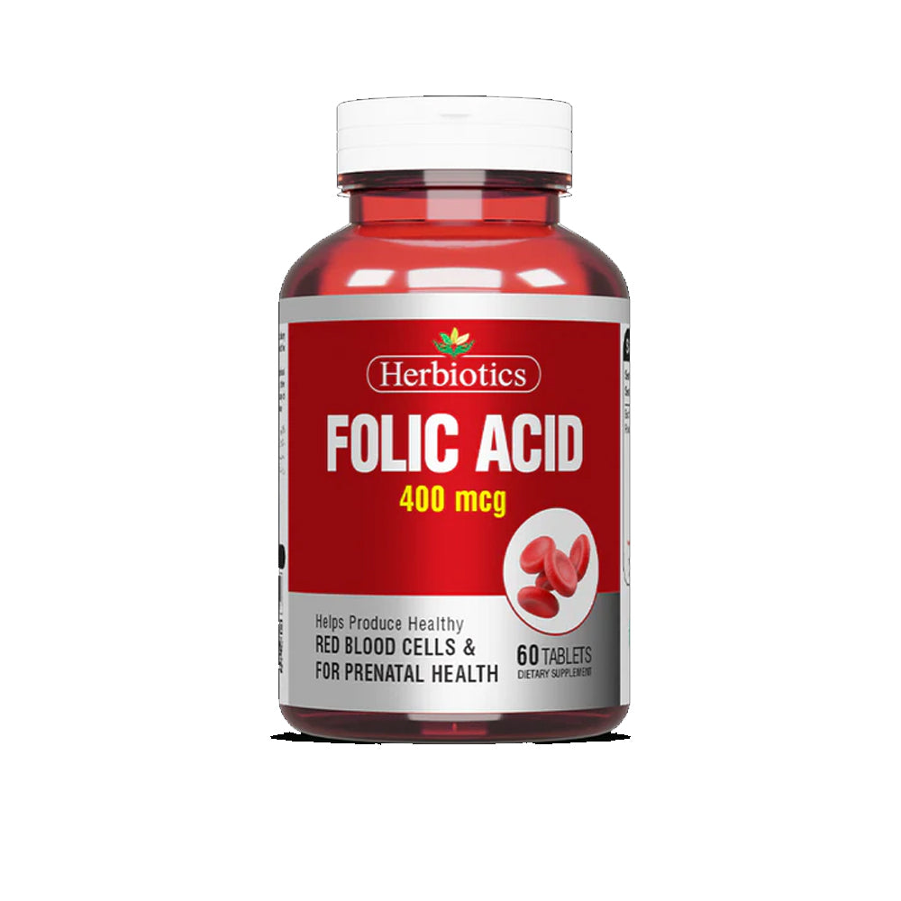 Herbiotics Folic Acid 400mcg Tablets 60s - Snapcart.pk