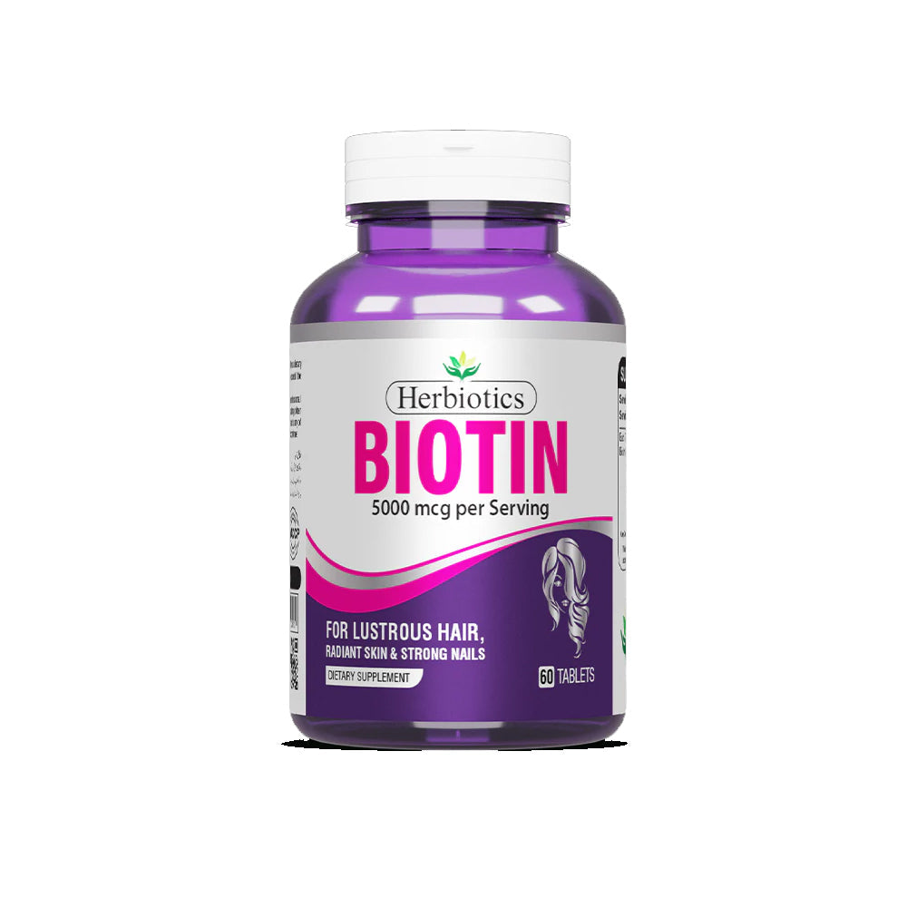 Herbiotics Biotin 5000mcg Tablets 60s - Snapcart.pk