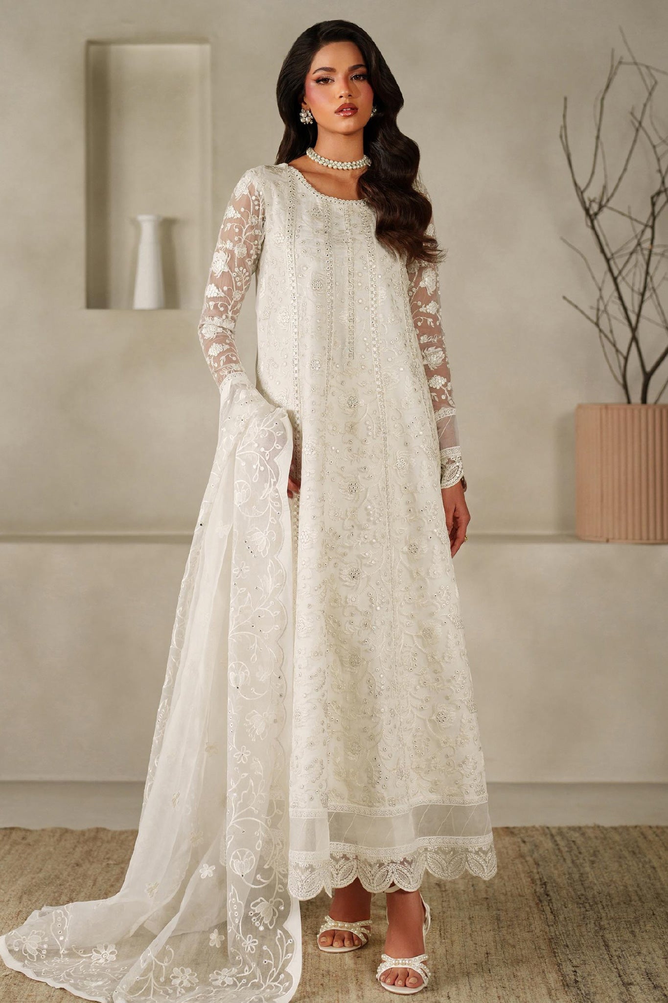 Muse Thread By Zarif Unstitched 3 Piece Exclusive Luxury Formals Suit-ZE-MT-03-Sahil