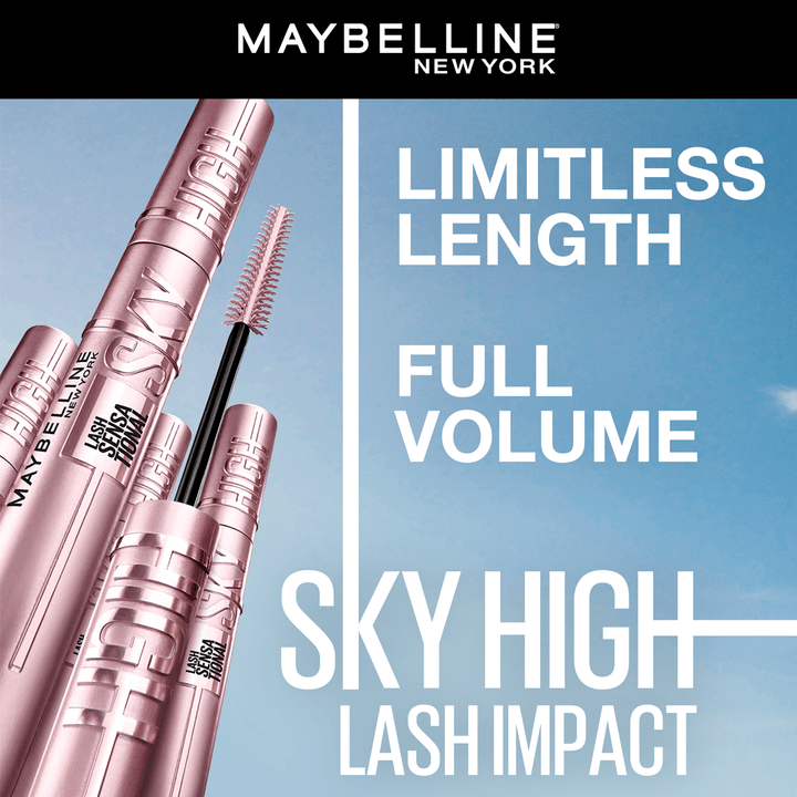 Maybelline New York Lash Sensational Waterproof Sky High Mascara - 01 Very Black/Noir - My Store