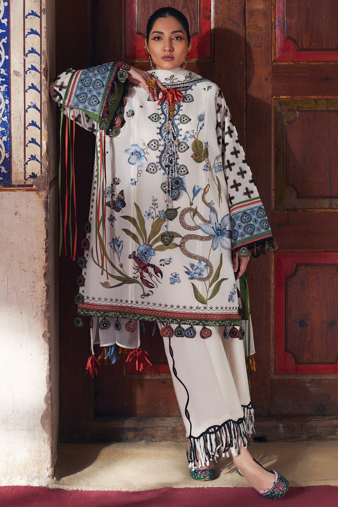 Elan Unstitched 3 Piece Luxury Lawn Collection'2025-04-B-Azureh