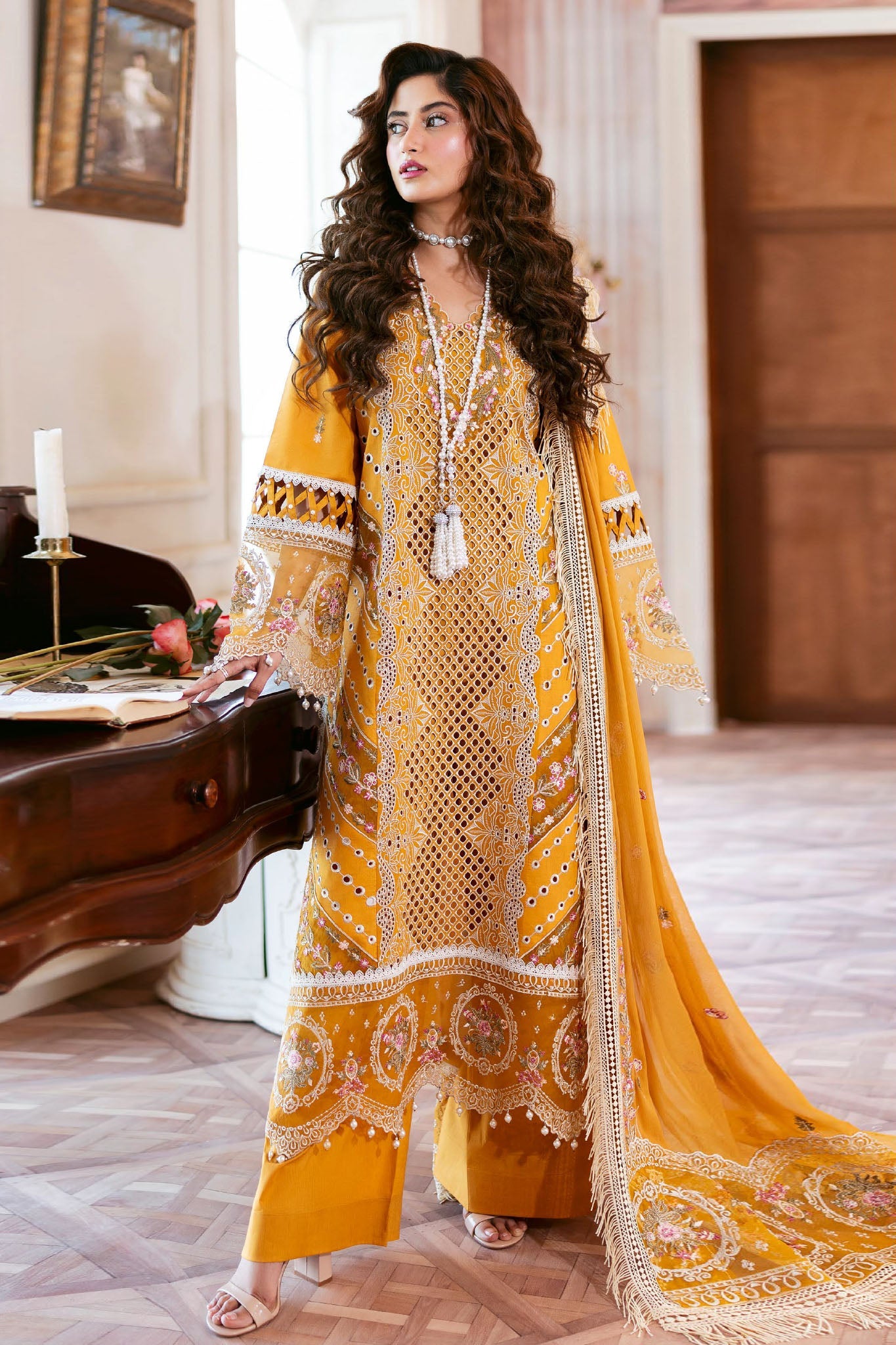 Sophie By Mahnur Unstitched 3 Piece Luxury Lawn Collection'2025-04-Rosy