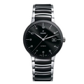 Rado Centrix Two-tone Ceramic Strap Black Dial Automatic Watch for Gents - R30941162
