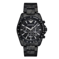 EMPORIO ARMANI Sport Black Stainless Steel Black Dial Chronograph Quartz Watch for Gents - AR11027
