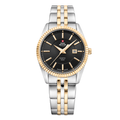 Swiss Military Two-tone Stainless Steel Black Dial Quartz Watch for Ladies - SM34066.04