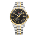 Swiss Military Two-tone Stainless Steel Black Dial Quartz Watch for Gents - SM30200.04