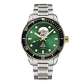 Swiss Military Two-tone Stainless Steel Green Dial Automatic Watch for Gents - SMA34106.13