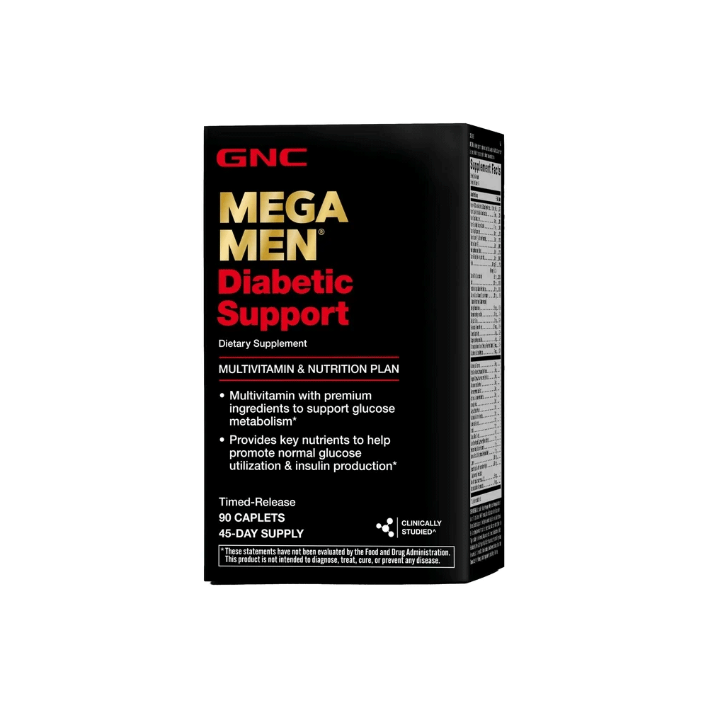 Gnc Mega Men Diabetic Support Caplets 90s - Snapcart.pk