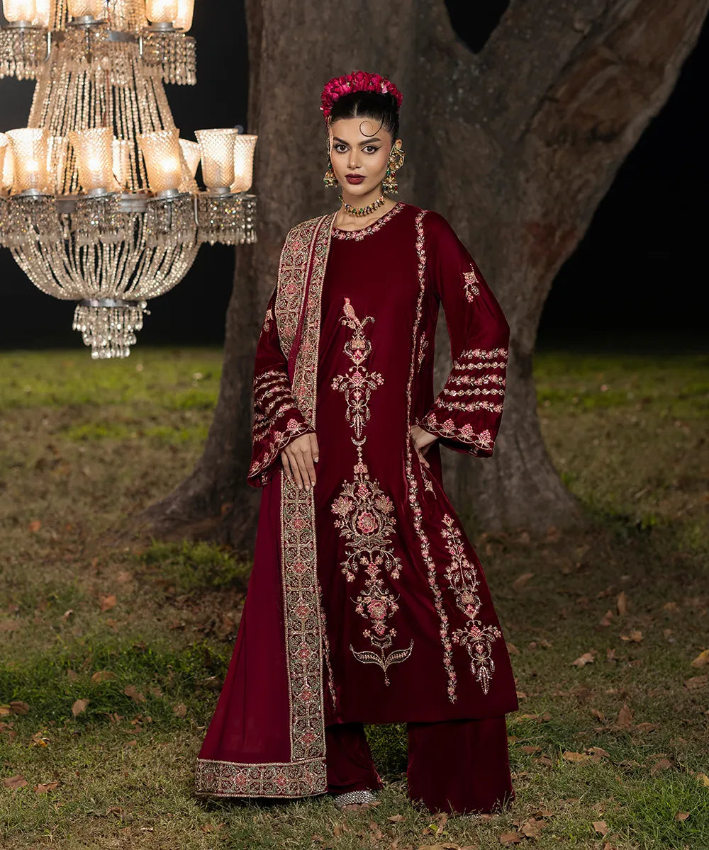 Mazil Stitched 3 Piece Formals Suit-Farida