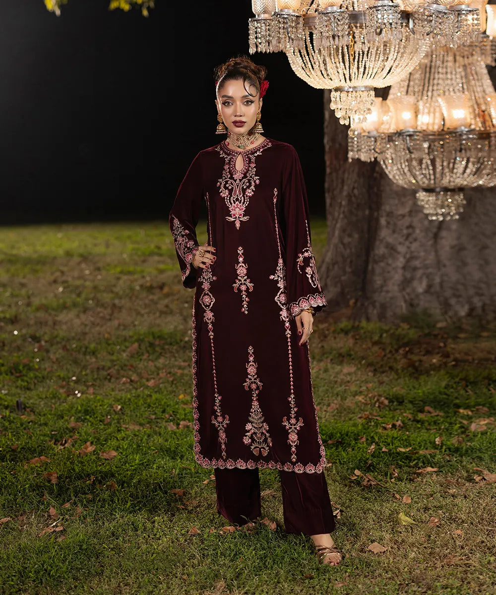 Makhmal By Mazil Stitched 2 Piece Formals Suit-Zara