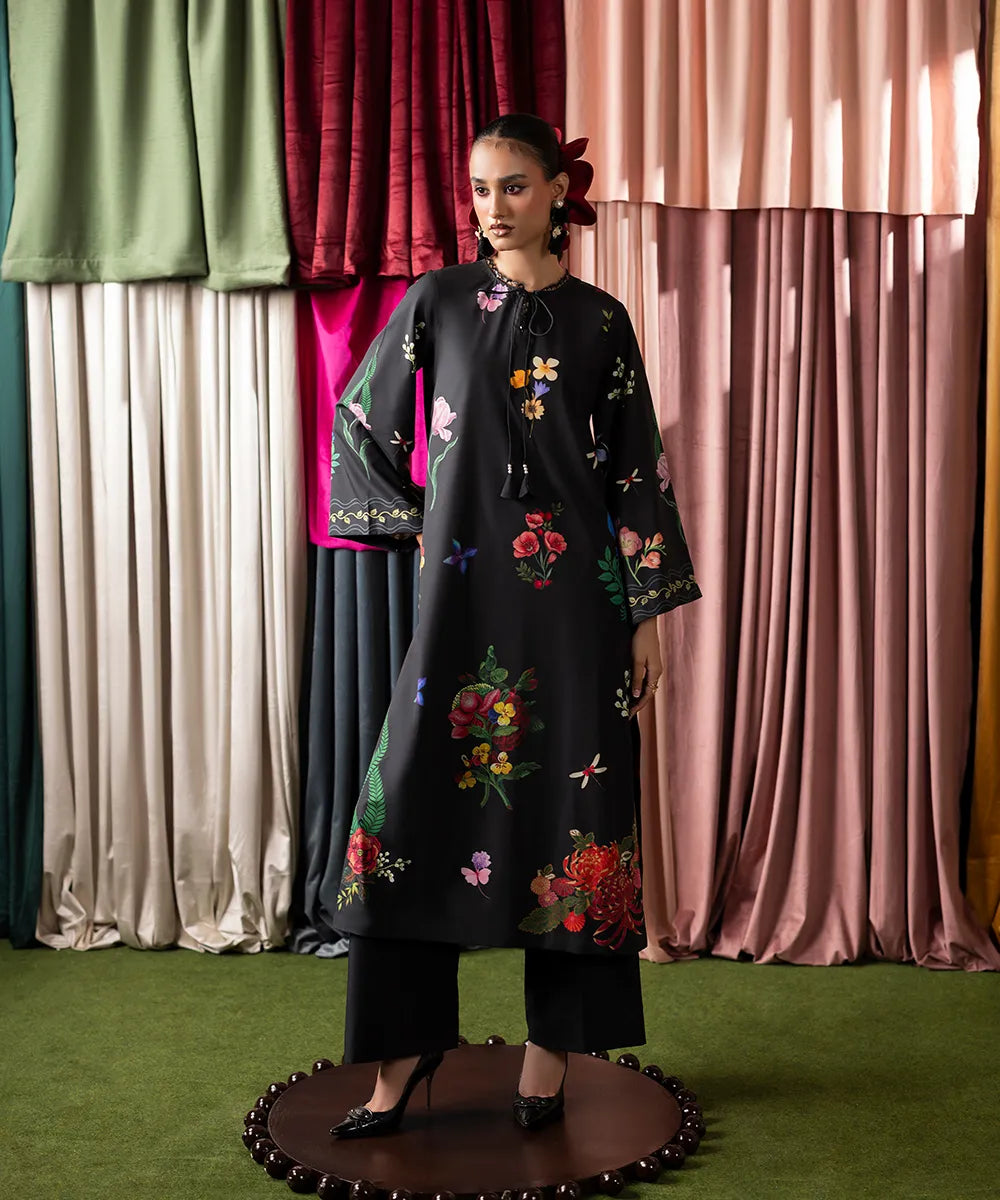 Print Therapy By Mazil Stitched 2 Piece Suit-Black Iris