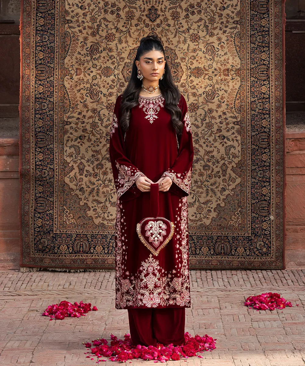 Makhmal By Mazil Stitched 2 Piece Formals Suit-Radha