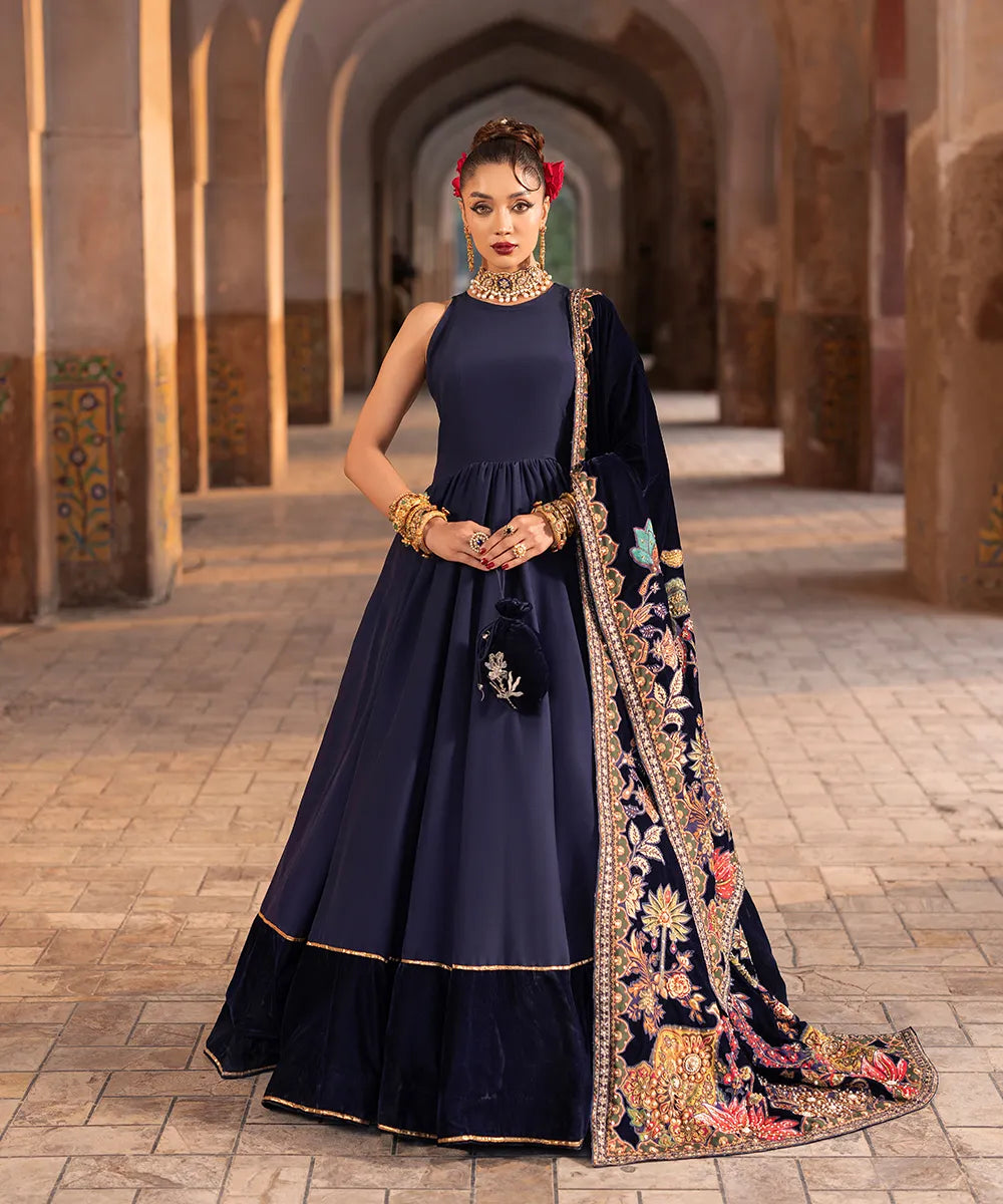 Makhmal By Mazil Stitched 3 Piece Formals Suit-Mashal Pishwas
