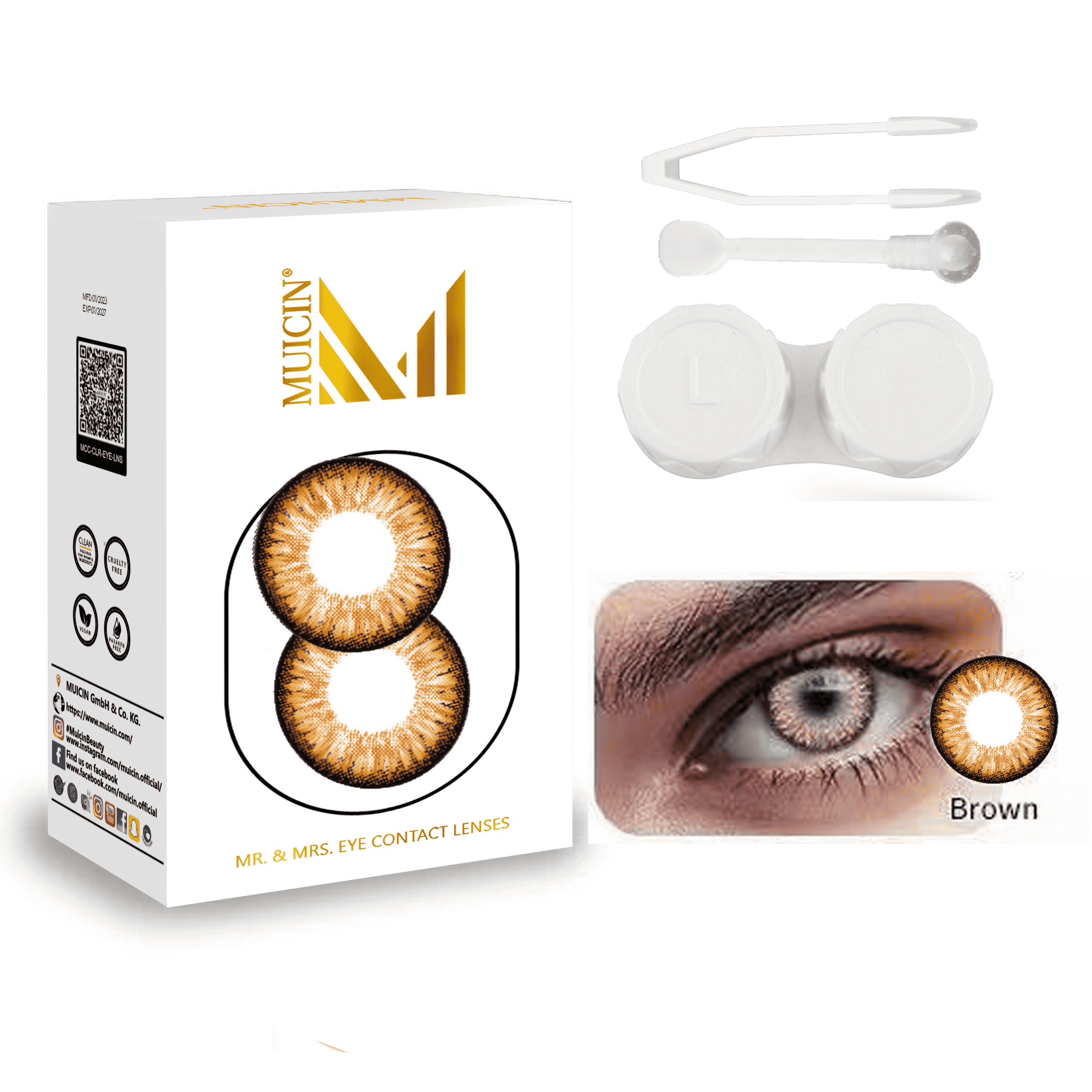 Muicin-Mr & Mrs Party Colored Contact Lenses