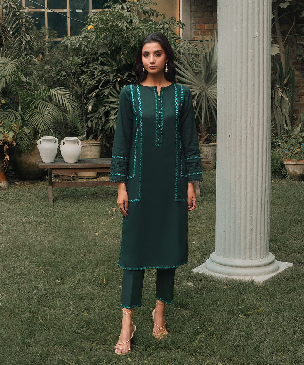 Rozmara By Kross Kulture Stitched 2PC - Khaddar Solid Suit Suit-0001210-XSM-BGR