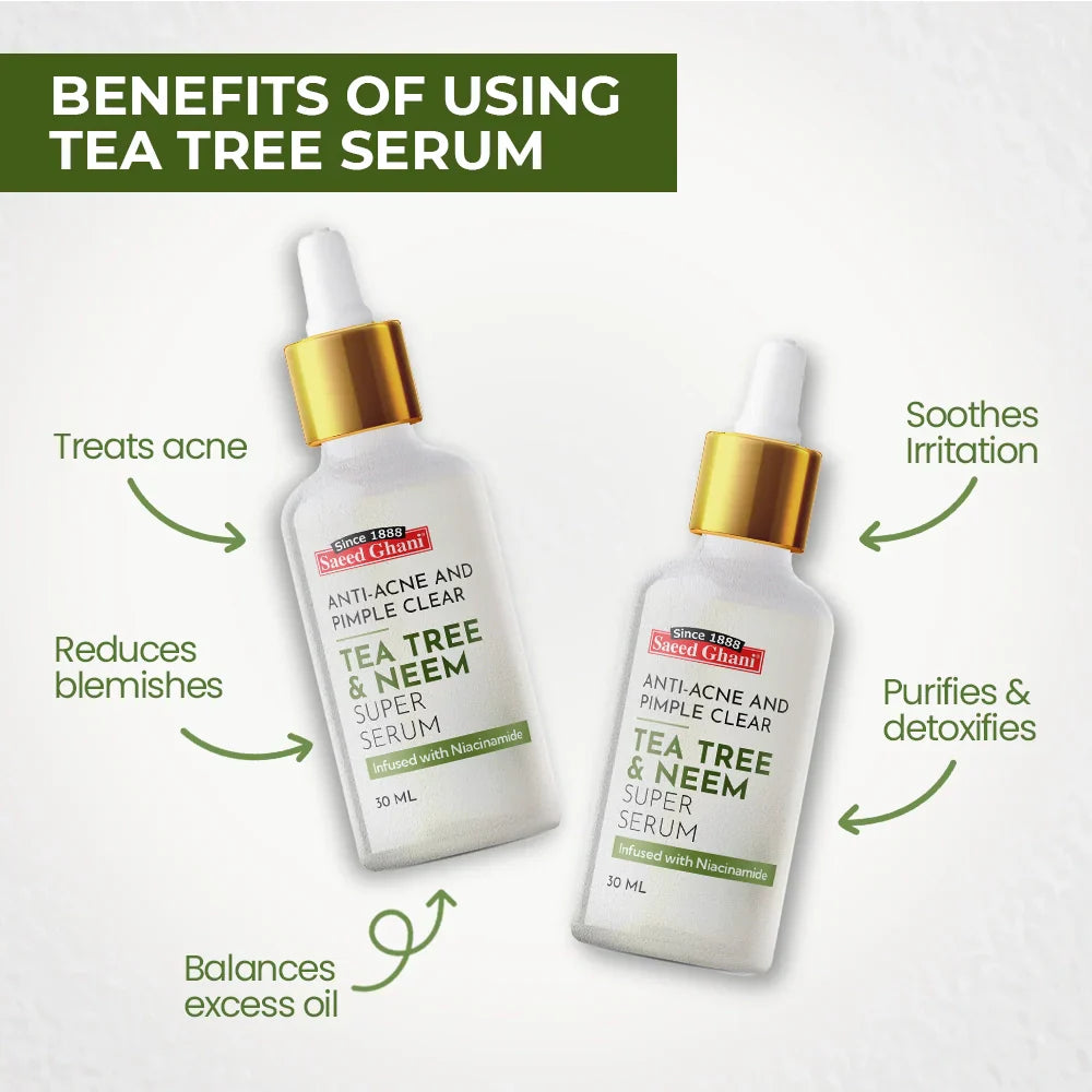 Saeed Ghani - Tea Tree & Neem Anti-Acne and Pimple Clear Super Serum