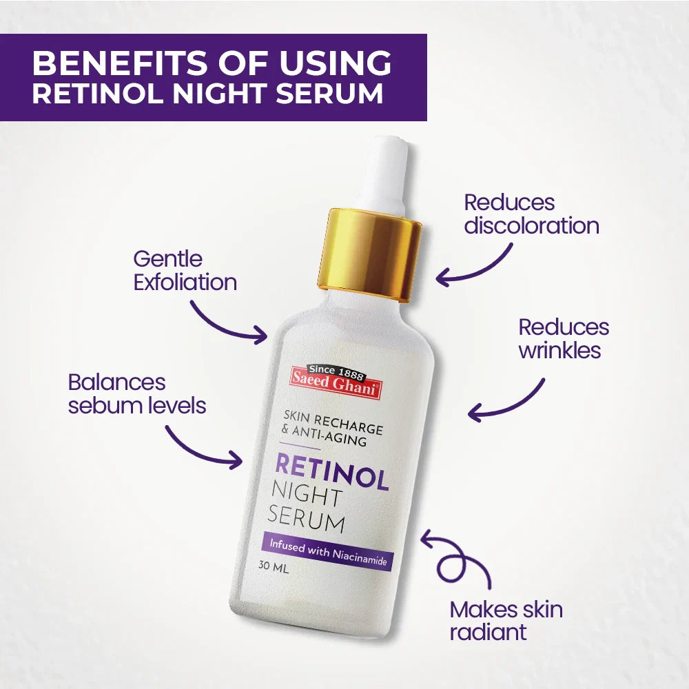 Saeed Ghani - Retinol Skin Recharge & Anti-Aging Night Serum