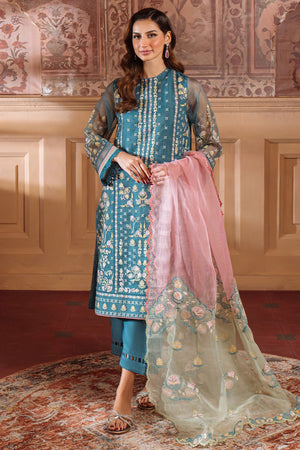 Festive Edit By Sahar Unstitched 3 Piece Emb Luxury Formals Collection'2025-05-Serene Teal