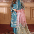 Festive Edit By Sahar Unstitched 3 Piece Emb Luxury Formals Suit-05-Serene Teal