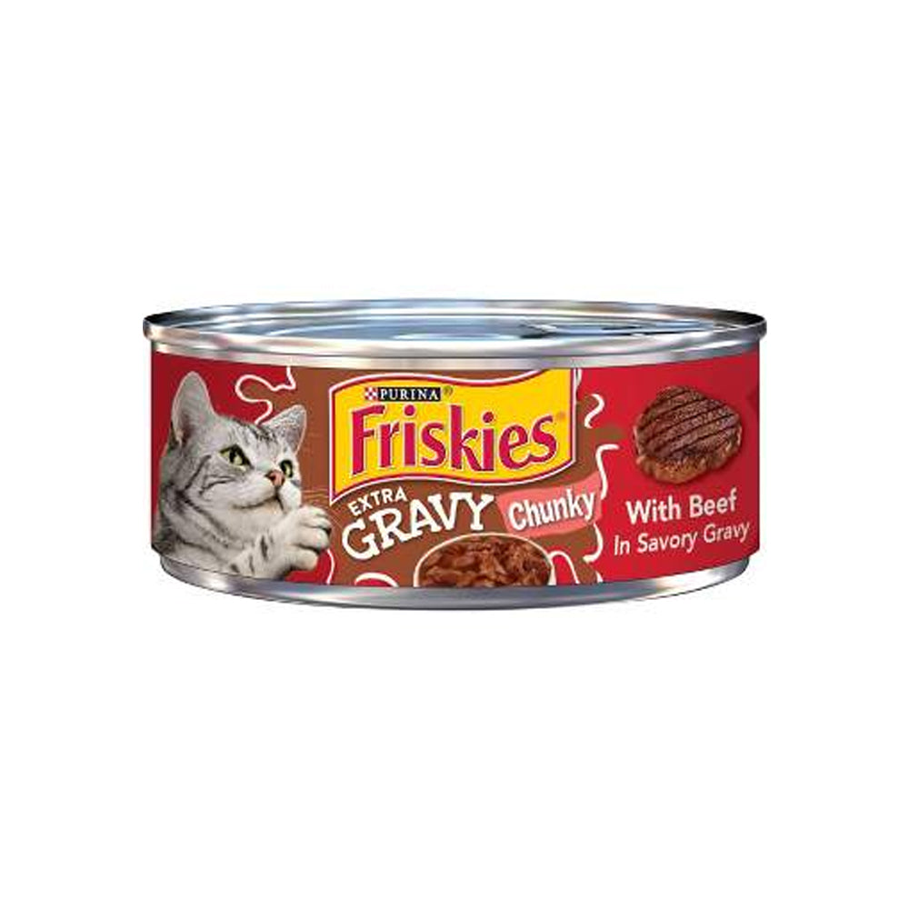Friskies Cat Food Chunky With Beef Gravy 156g