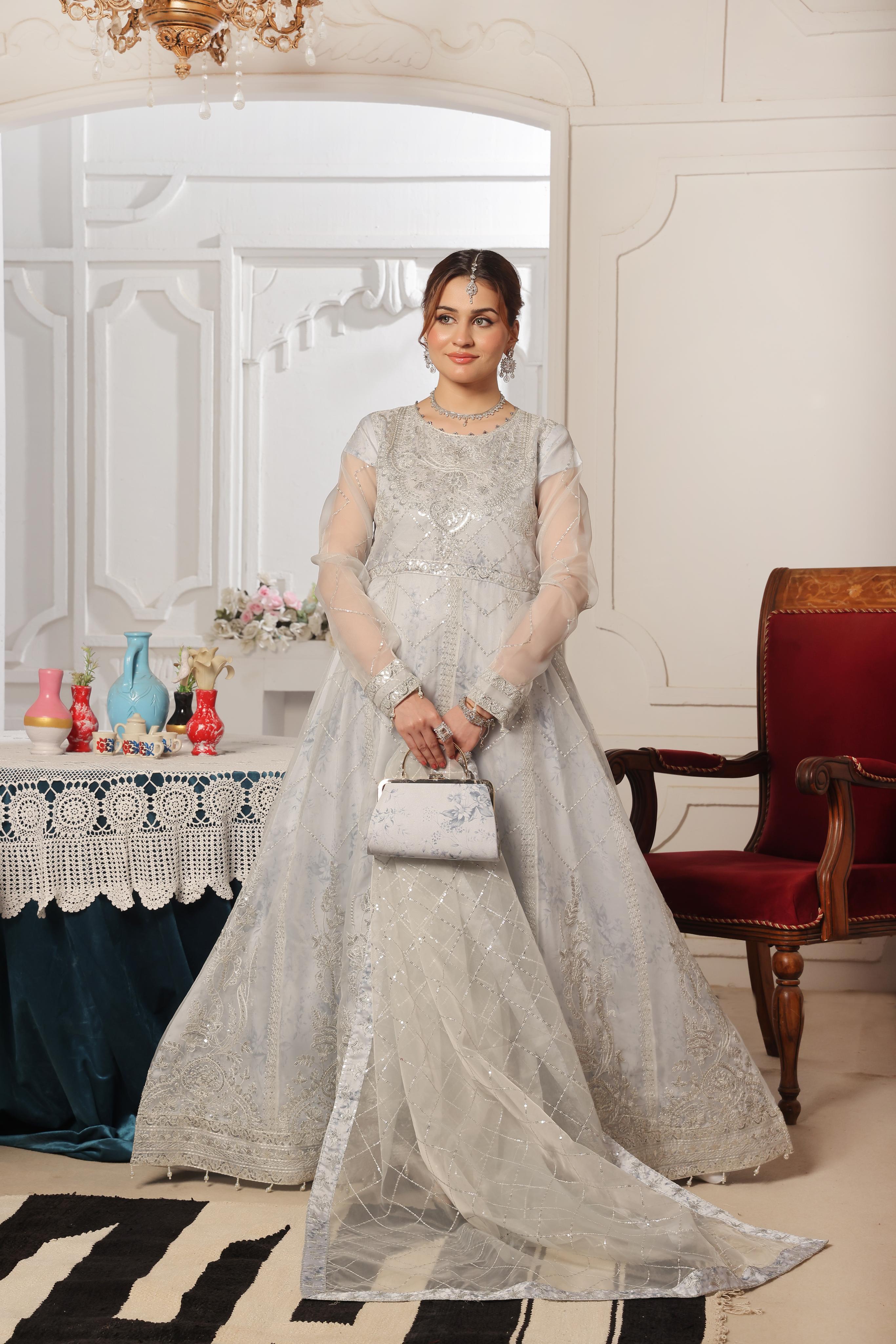 Dressline Launching New Semi Stitched 3 Pc Luxury Emb Organza Maxi Collection 2025