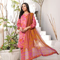 Feathers Unstitched 3 Piece Digital Printed Lawn Summer Suit-GERBERA-FT381