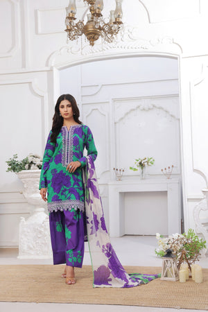 Midnight Murmurs By Feathers Lawn Collection'2025-LAVIRA-FT478